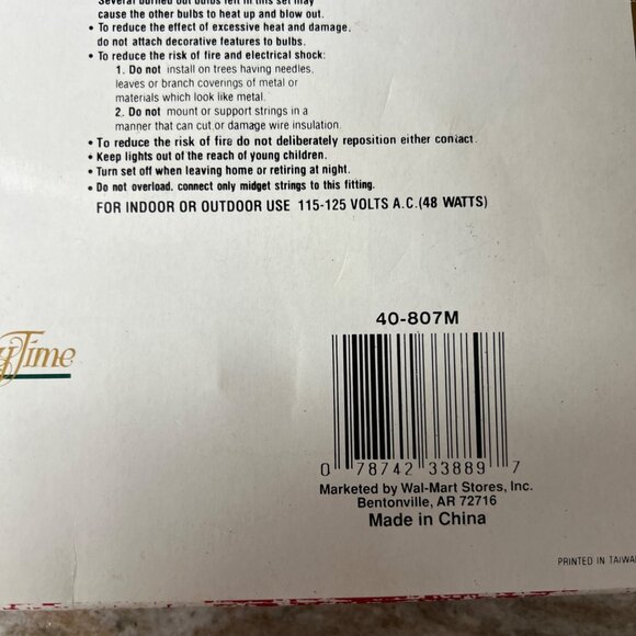 Holiday Time 100 Super Bright End-To-End Light Set 46 Ft Long Multi-Color Bulbs - Picture 5 of 7